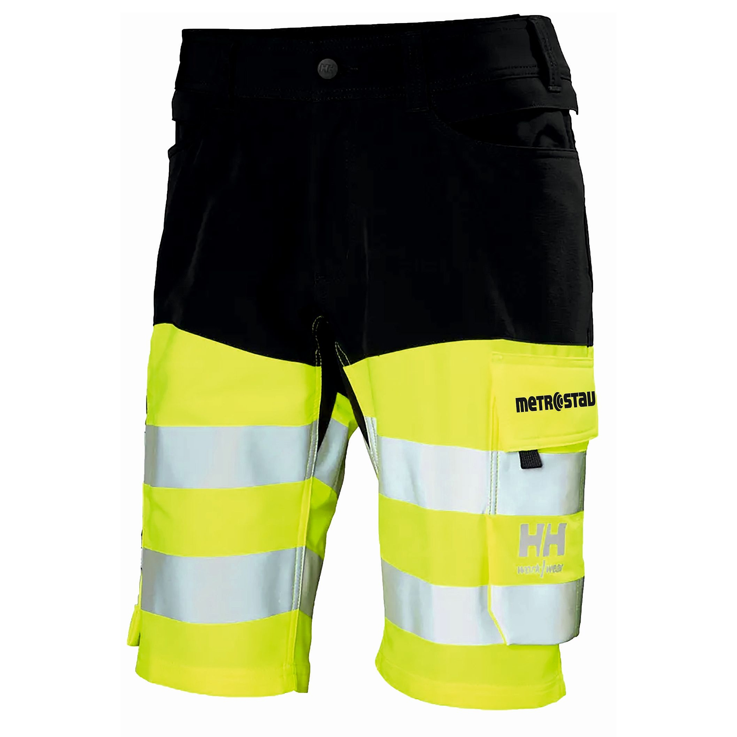 Kraťasy strečové reflexní Helly Hansen 4X Connect žlutá/eben logo MTS